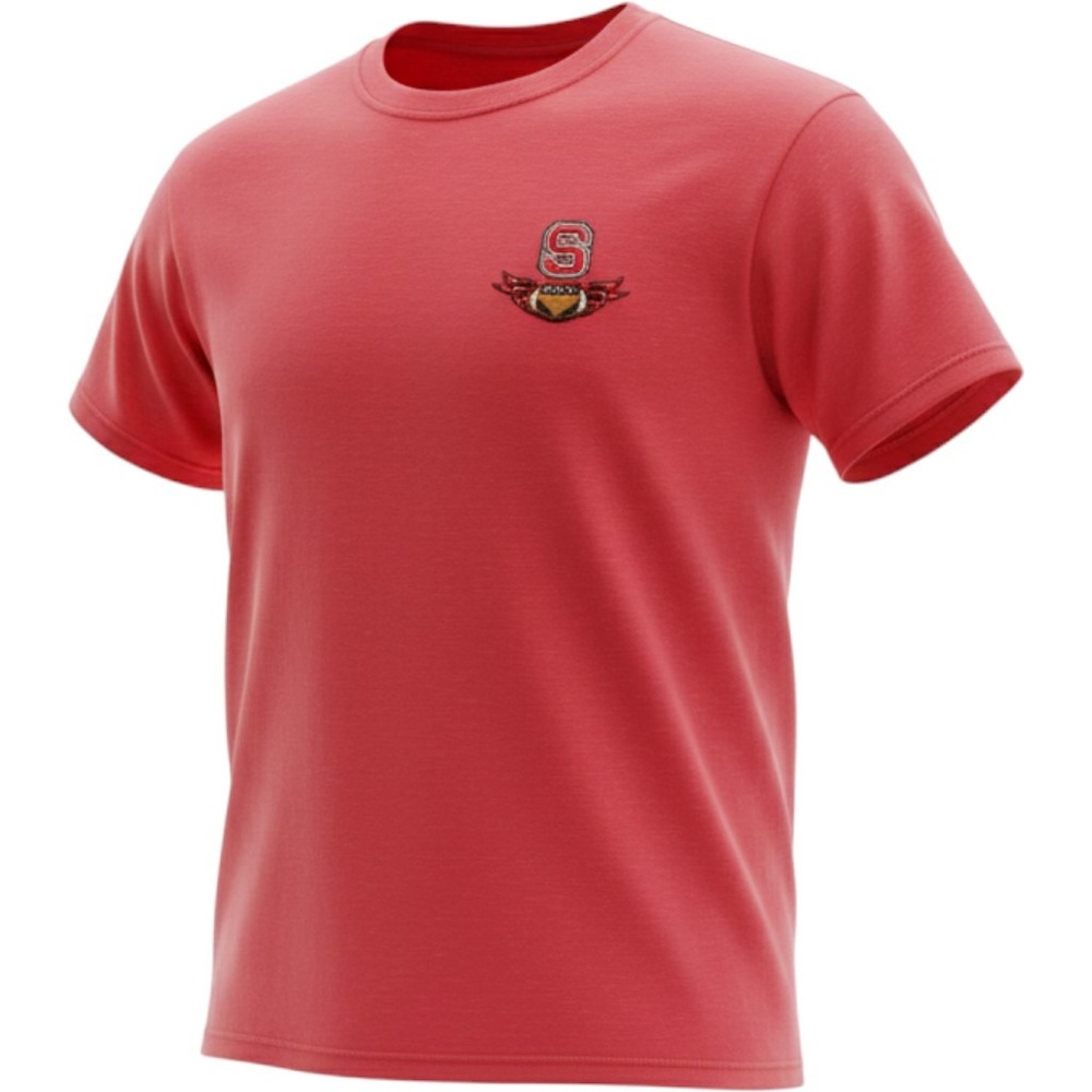 NC State Wolfpack Mens Red Tailgate Touchdowns T-Shirt Gildan Heavy Cotton Large
